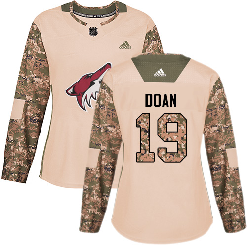 Adidas Coyotes #19 Shane Doan Camo Authentic 2017 Veterans Day Women's Stitched NHL Jersey